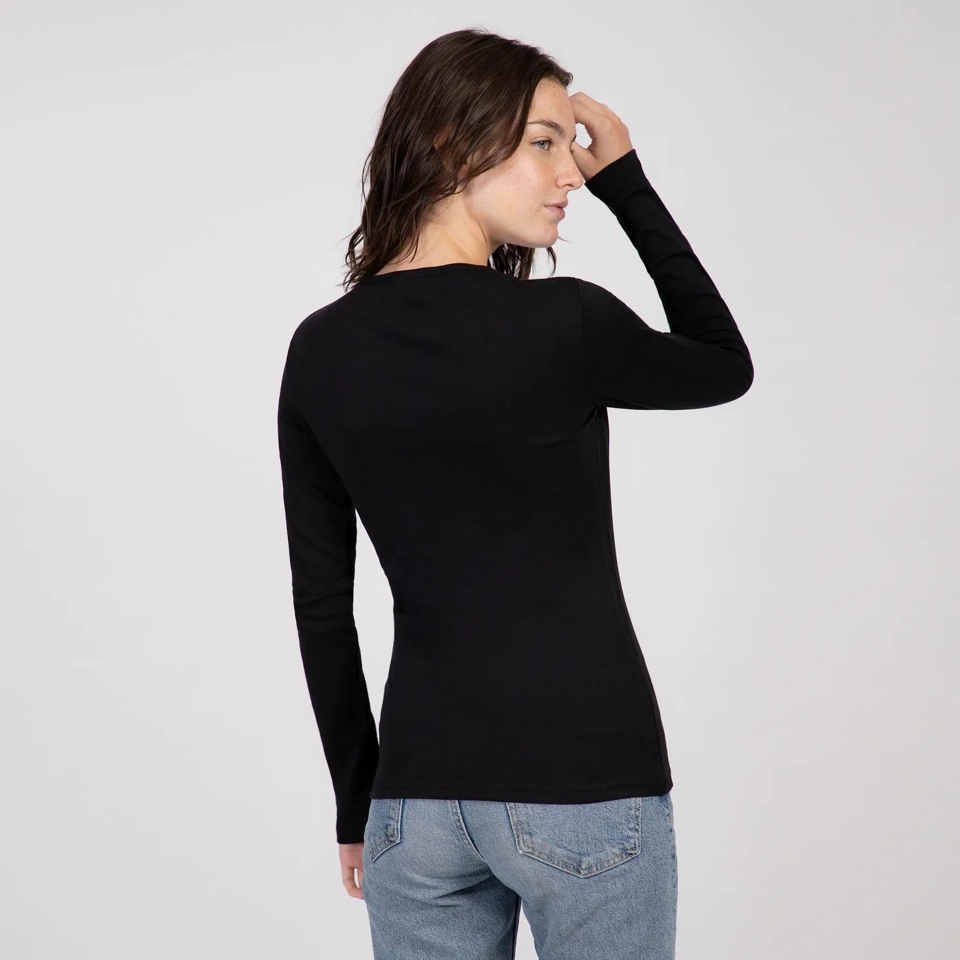 6 Pack - Women's Organic Pima Cotton Long Sleeve Shirts – Aya Eco Fashion EU